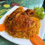 FRIED FISH WITH RED RICE